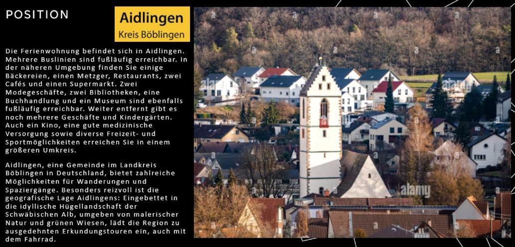 Stylisches Maybach Appartement Mit Terrasse Fuer 5 Personen, 5 Betten, Grosse Kochinsel, Homeoffice Mit 250Mbit Wlan Aidlingen Exteriör bild